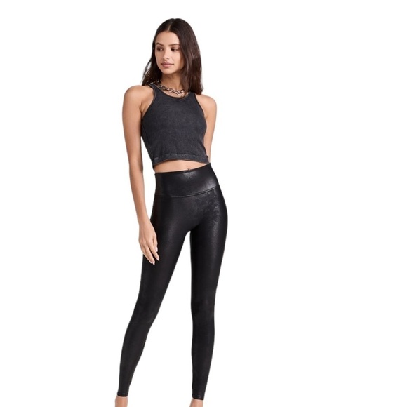 SPANX Women’s Faux Leather High Waisted Leggings - Picture 1 of 12